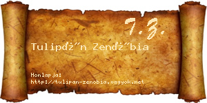 Tulipán Zenóbia névjegykártya